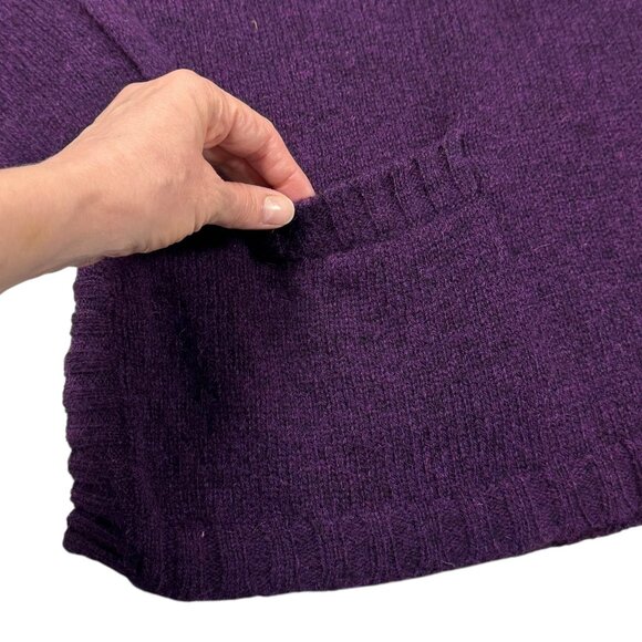 Vintage Designs & Co Lane Bryant 100% Wool Sweater SZ 22/24 Purple Boxy Cottage - Picture 5 of 13